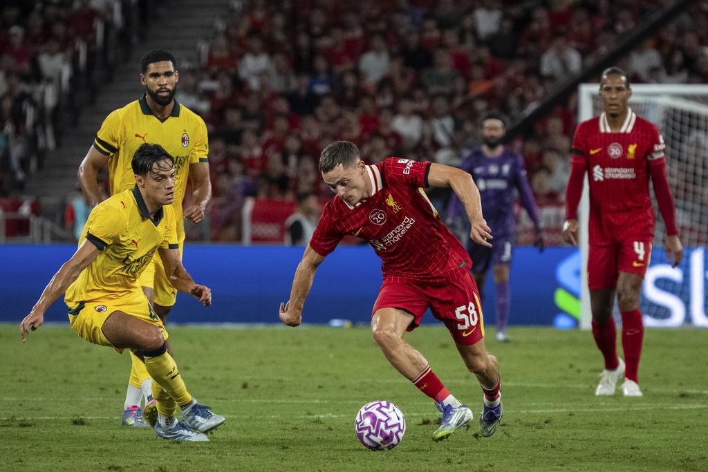 科利安華迪斯(Florian Wirtz)隨利物浦到訪香港及日本。(美聯社)