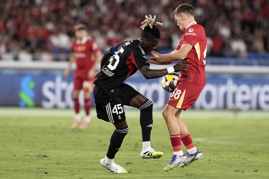 科利安華迪斯(Florian Wirtz)隨利物浦到訪香港及日本。(美聯社)