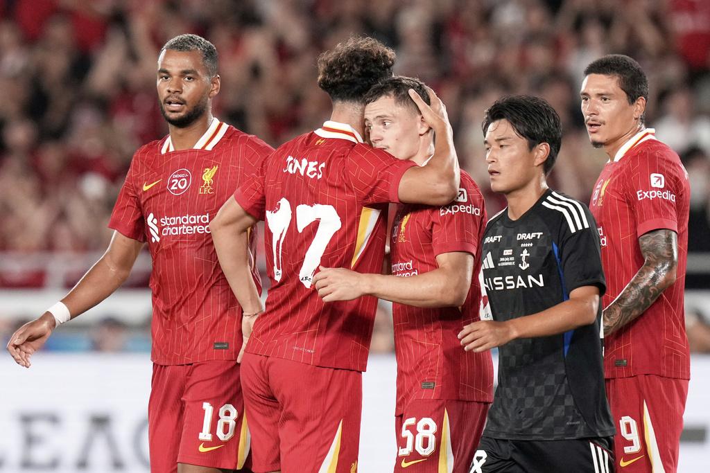 科利安華迪斯(Florian Wirtz)隨利物浦到訪香港及日本。(美聯社)