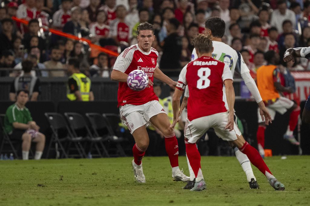 阿仙奴今夏簽入瑞典神鋒基奧基尼斯(Viktor Gyokeres)。(美聯社)