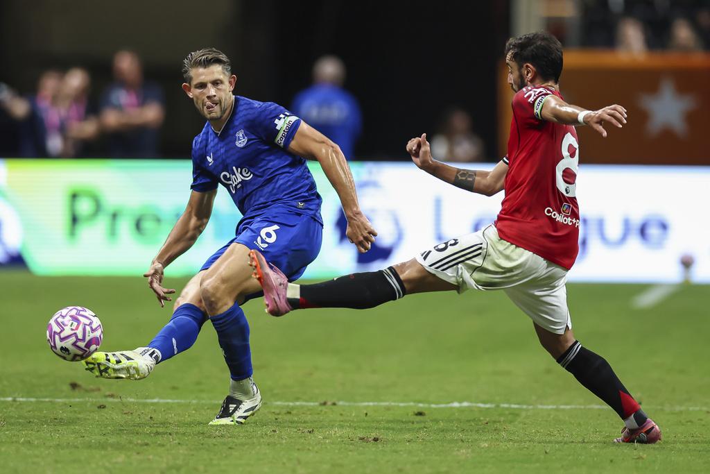 曼聯在夏季系列賽的最後一戰,以2:2賽和愛華頓。(美聯社)