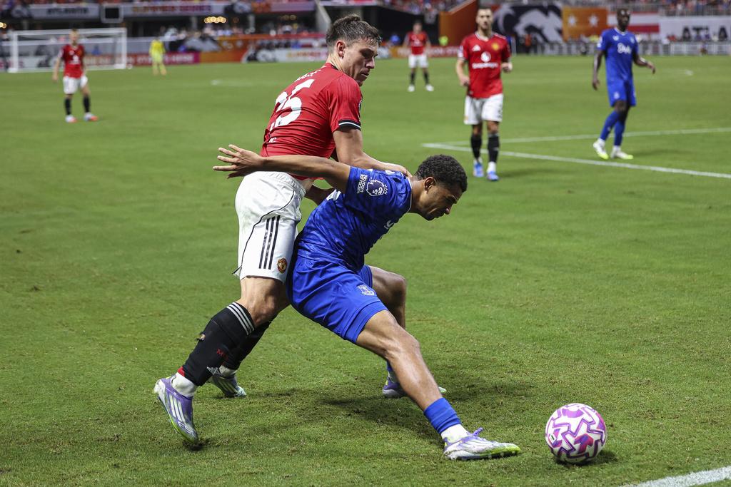 曼聯在夏季系列賽的最後一戰,以2:2賽和愛華頓。(美聯社)