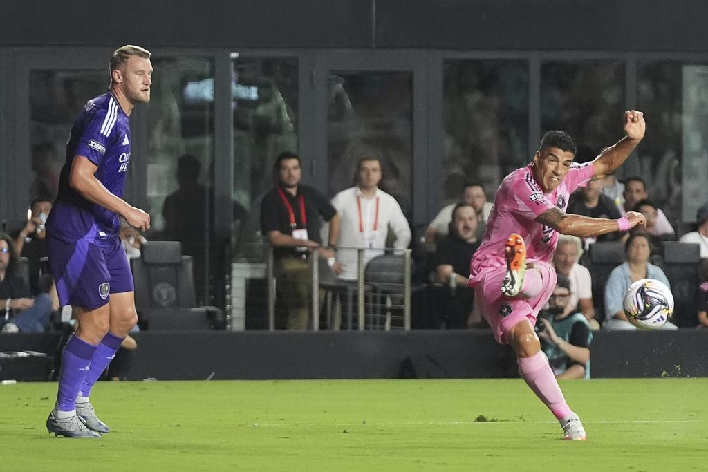 國際邁亞密3:1反勝奧蘭多城。(美聯社)