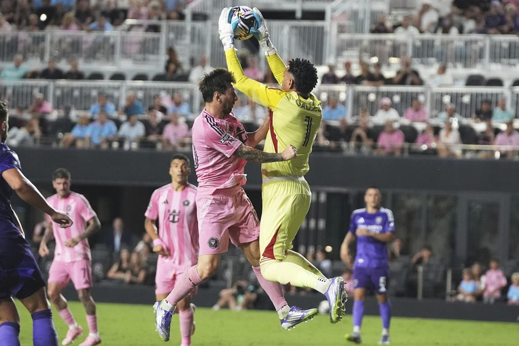 國際邁亞密3:1反勝奧蘭多城。(美聯社)