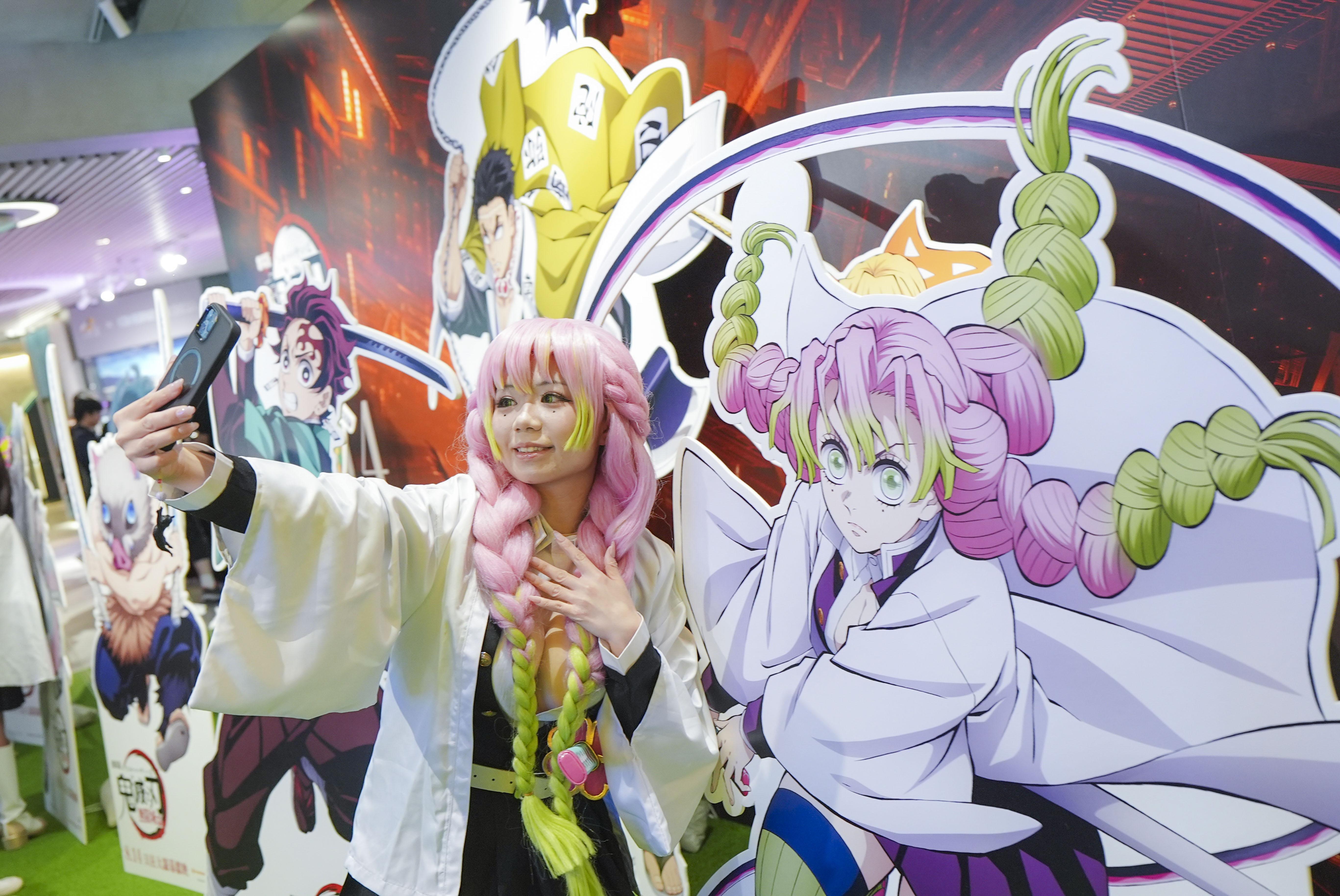 CineArt MegaBox戲院設電影劇場版《鬼滅之刃 無限城篇》打卡位。