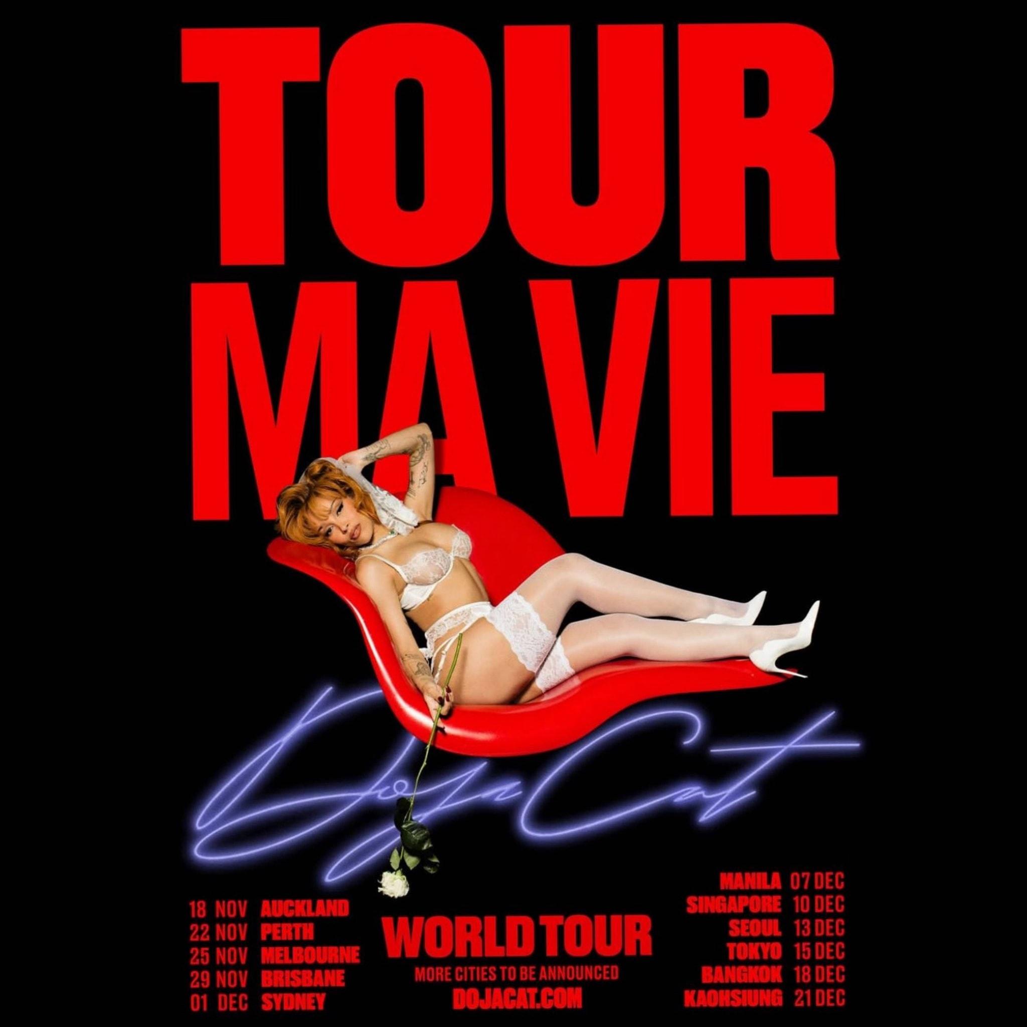 Doja Cat宣布進行新一輪巡演,香港樂迷可到台灣高雄,近距離欣賞其風采。