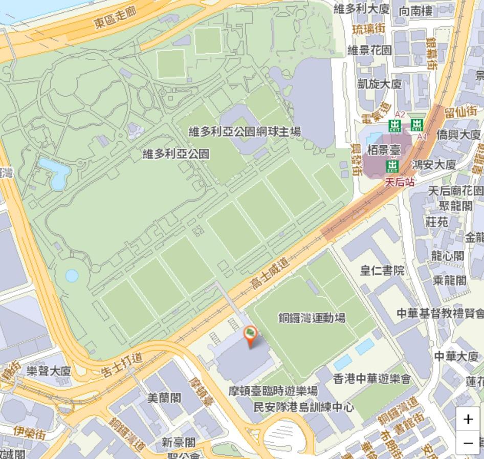 香港中央圖書館鄰近天后站。