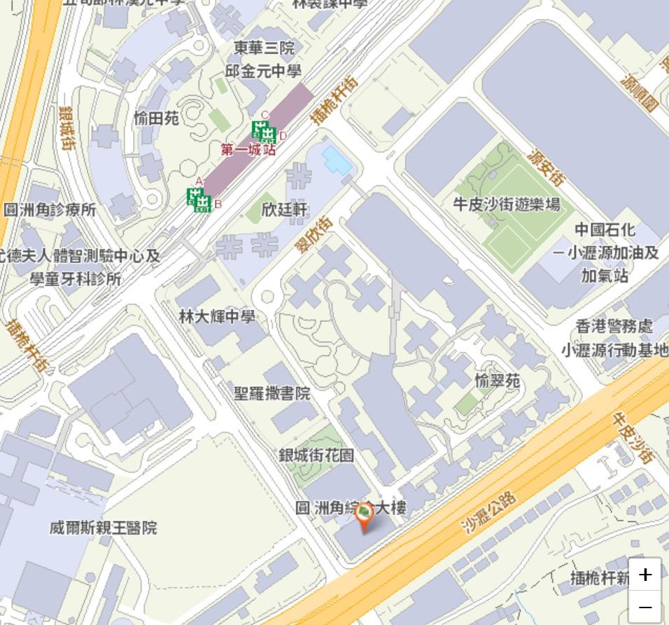 圓洲角公共圖書館,可由第一城站前往。