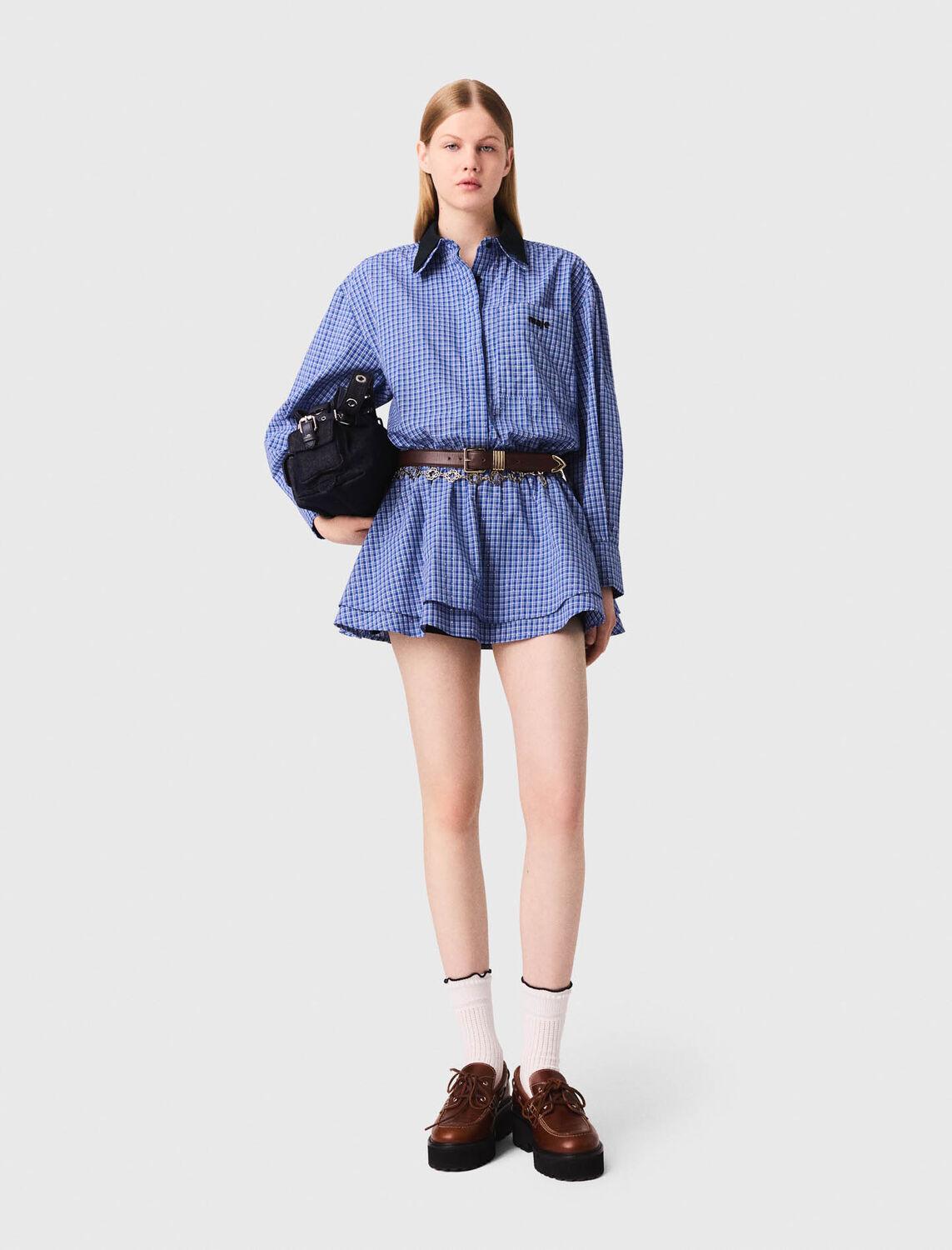 Maje Parie藍色格仔裙