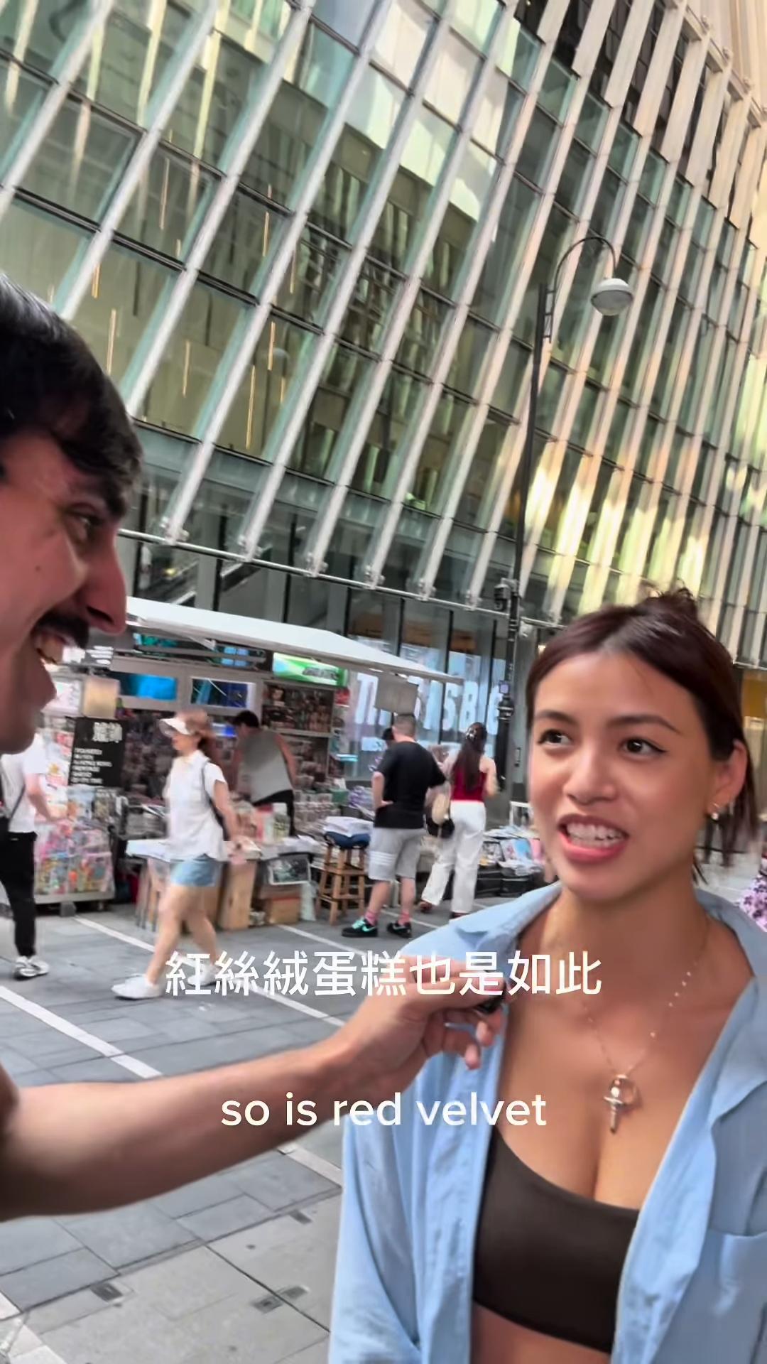 雷莊兒接受街訪。