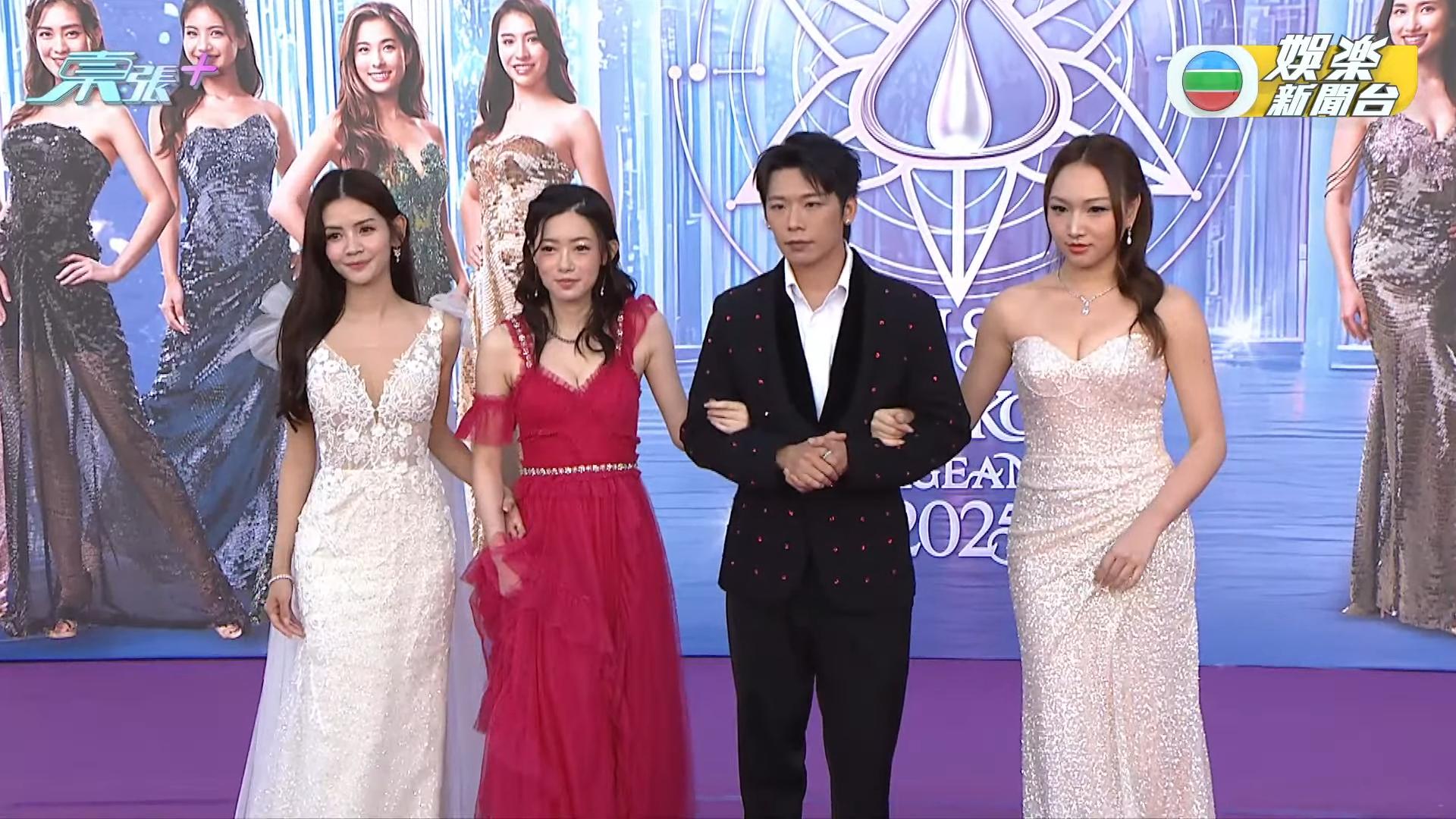 黃子桐(右一)是2018年度香港小姐競選入圍12強。