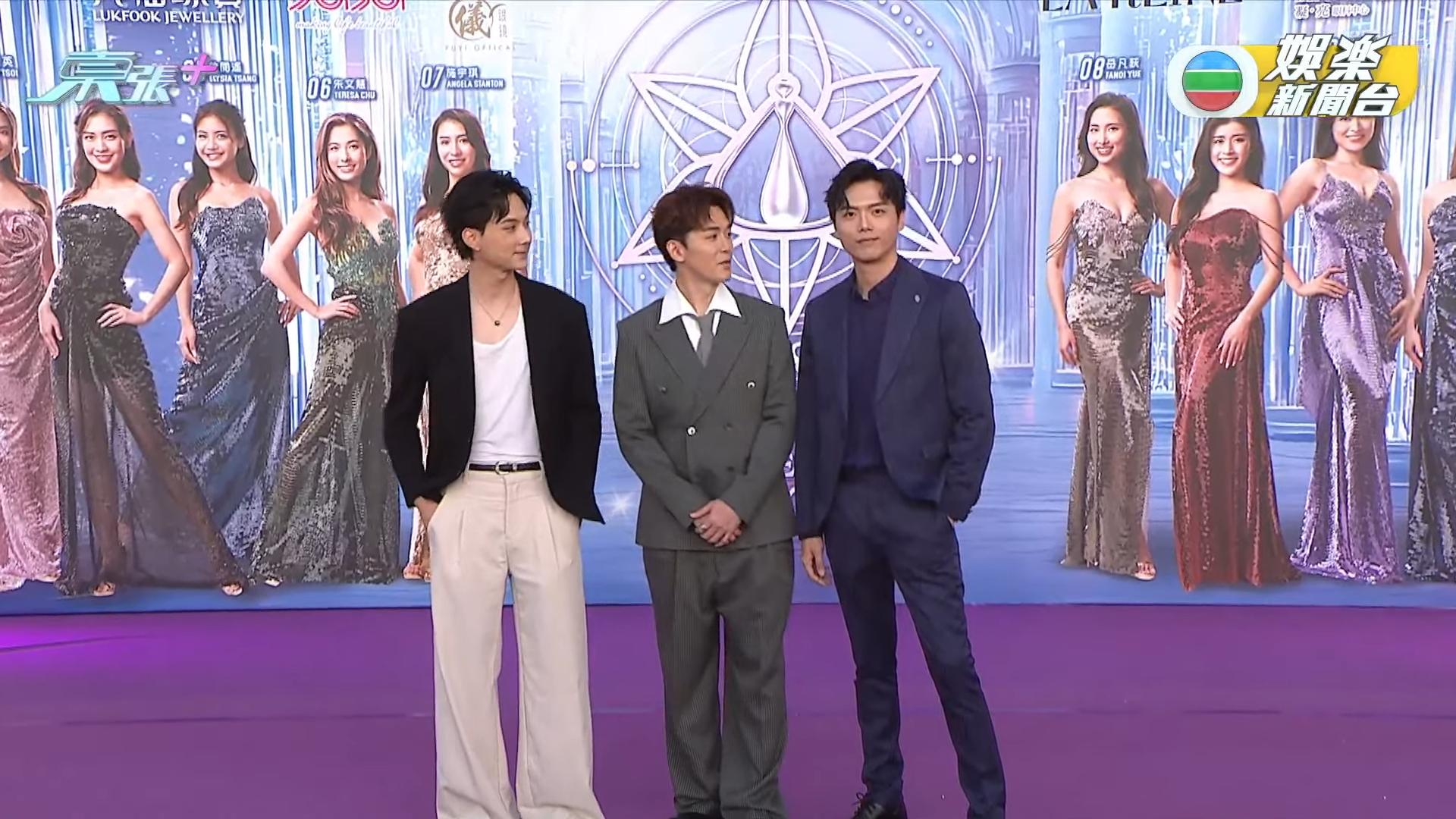 周嘉全被紅地毯司儀要求他在比賽上再畫畫時,忍不住笑了出來。