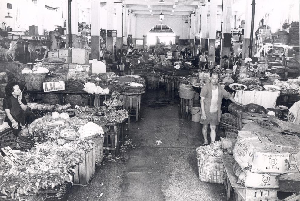 舊上環街市是香港早期的室內街市。圖攝於1978年。(圖片來源:Getty)