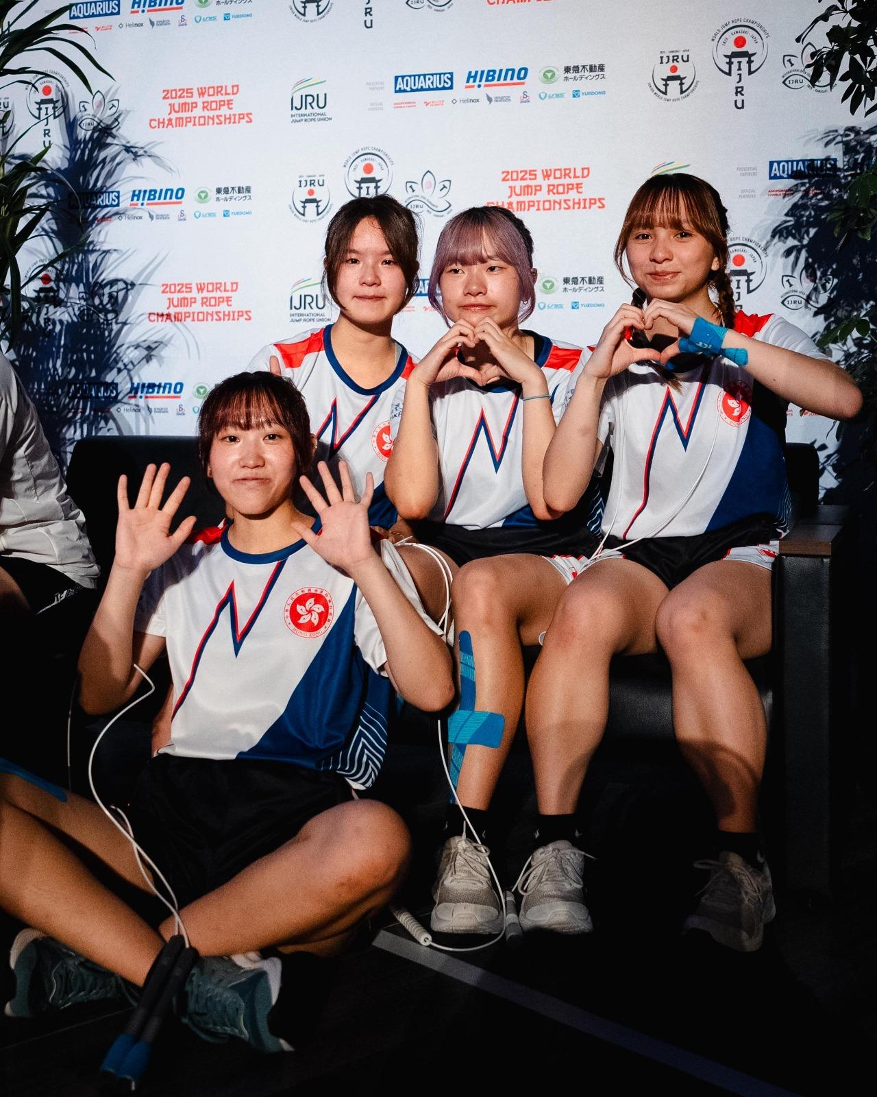 世界跳繩錦標賽2025|李敏兒、李佩霖、李芯苡、袁曉彤取得團體四人單人繩花式比賽 SRTF 金牌