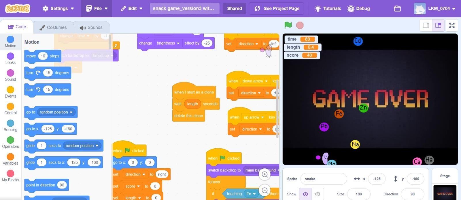 團隊同時開發Scratch遊戲,將基因組裝、細菌培養及環境治理等複雜科學概念,轉化成趣味遊戲。(學校提供)