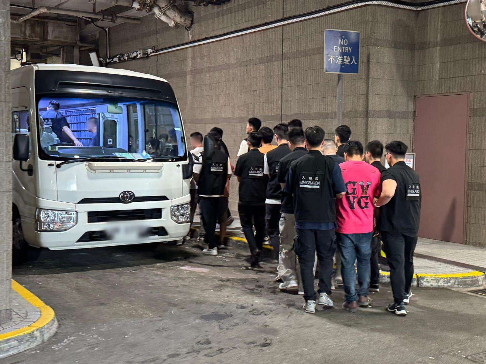 入境處針對4行業反黑工,拘165人包括54僱主。