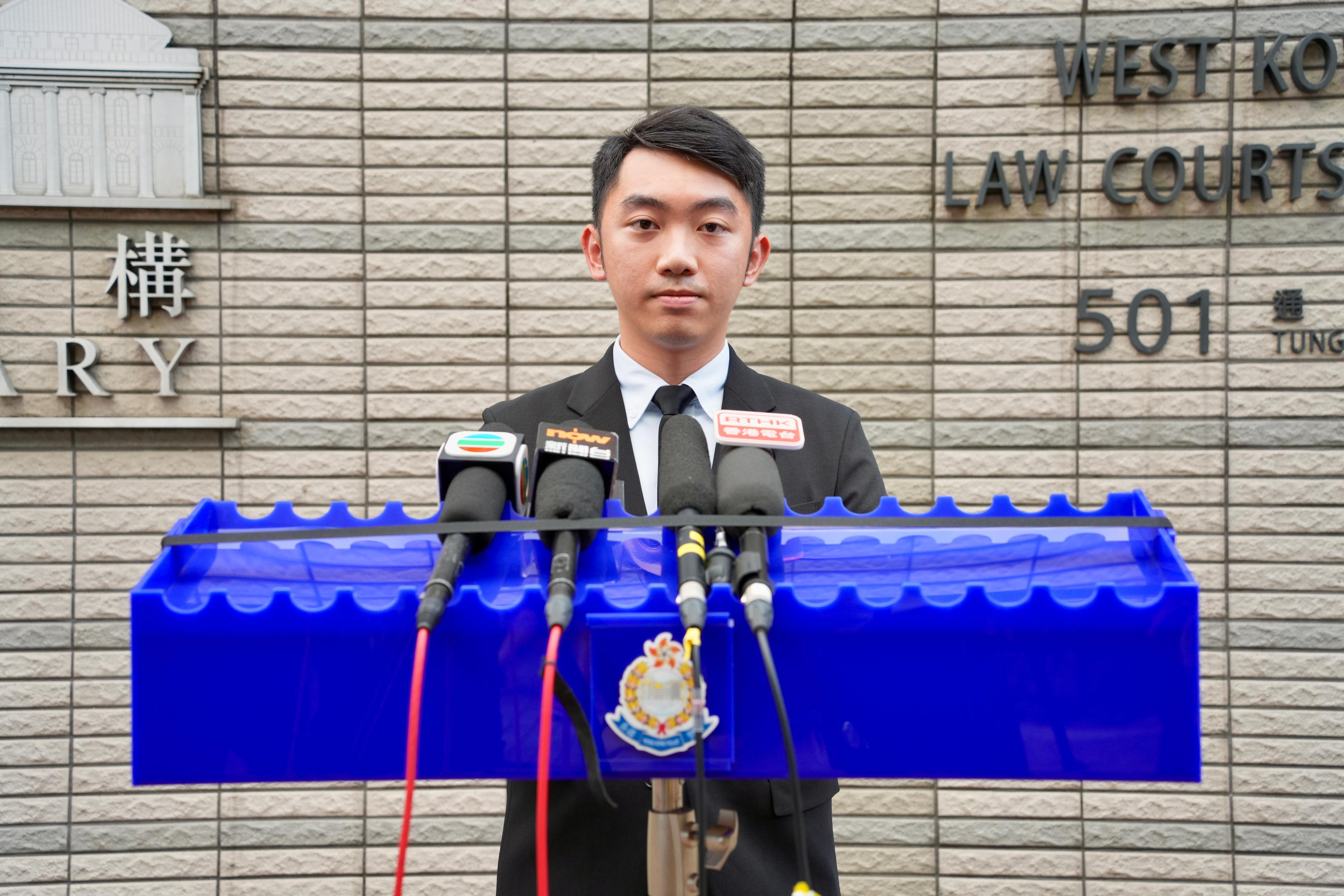 旺角警區刑事調查隊第十隊督察葉皓霖。