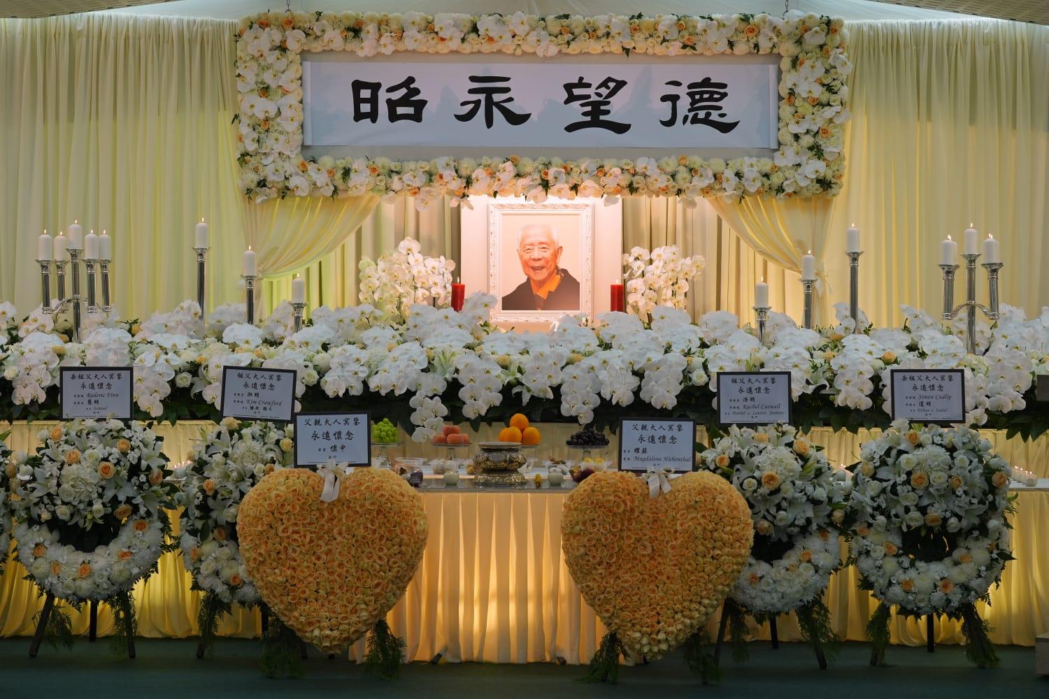 胡鴻烈於7月27日逝世,享壽105歲,今日在北角香港殯儀館設靈