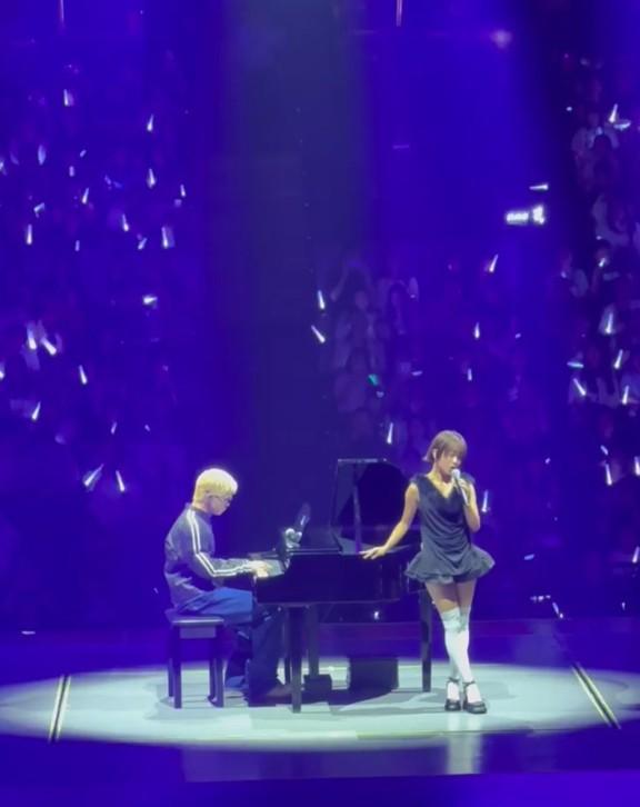 湯令山與moon tang今晚在澳門騷又再同台。