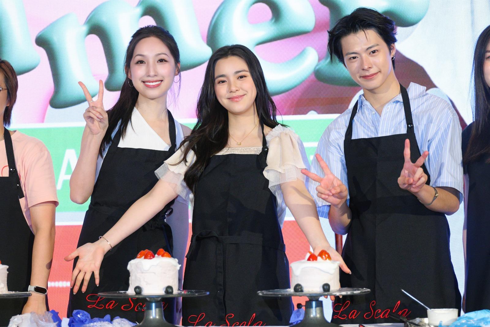 海兒、李潤東及Chantel整的蛋糕,見得下人。