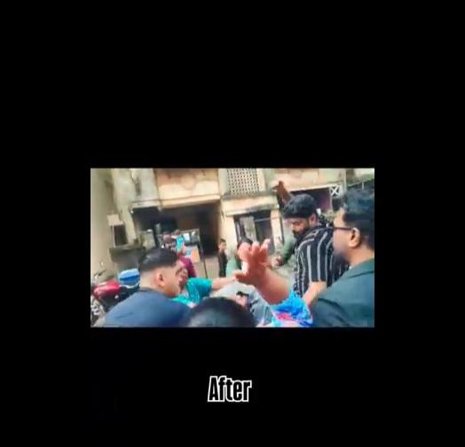 愛狗群眾圍毆男子。(互聯網)