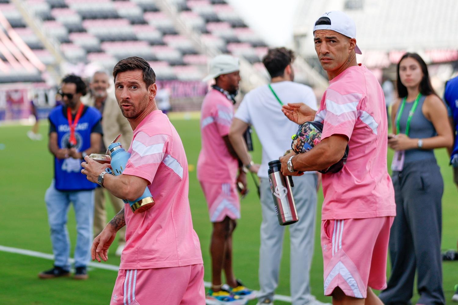 蘇亞雷斯盼與美斯日後一齊掛靴。 Icon Sportswire via Getty Images