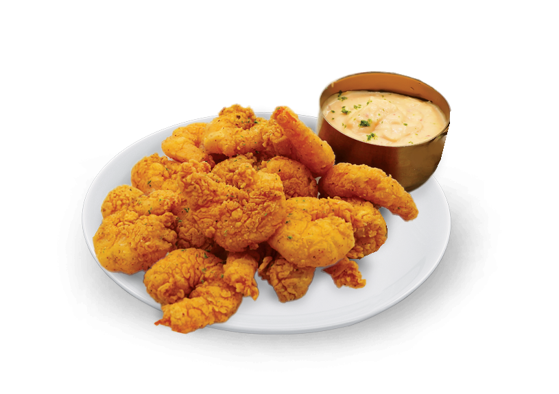 爆谷蝦配辣味蛋黃醬