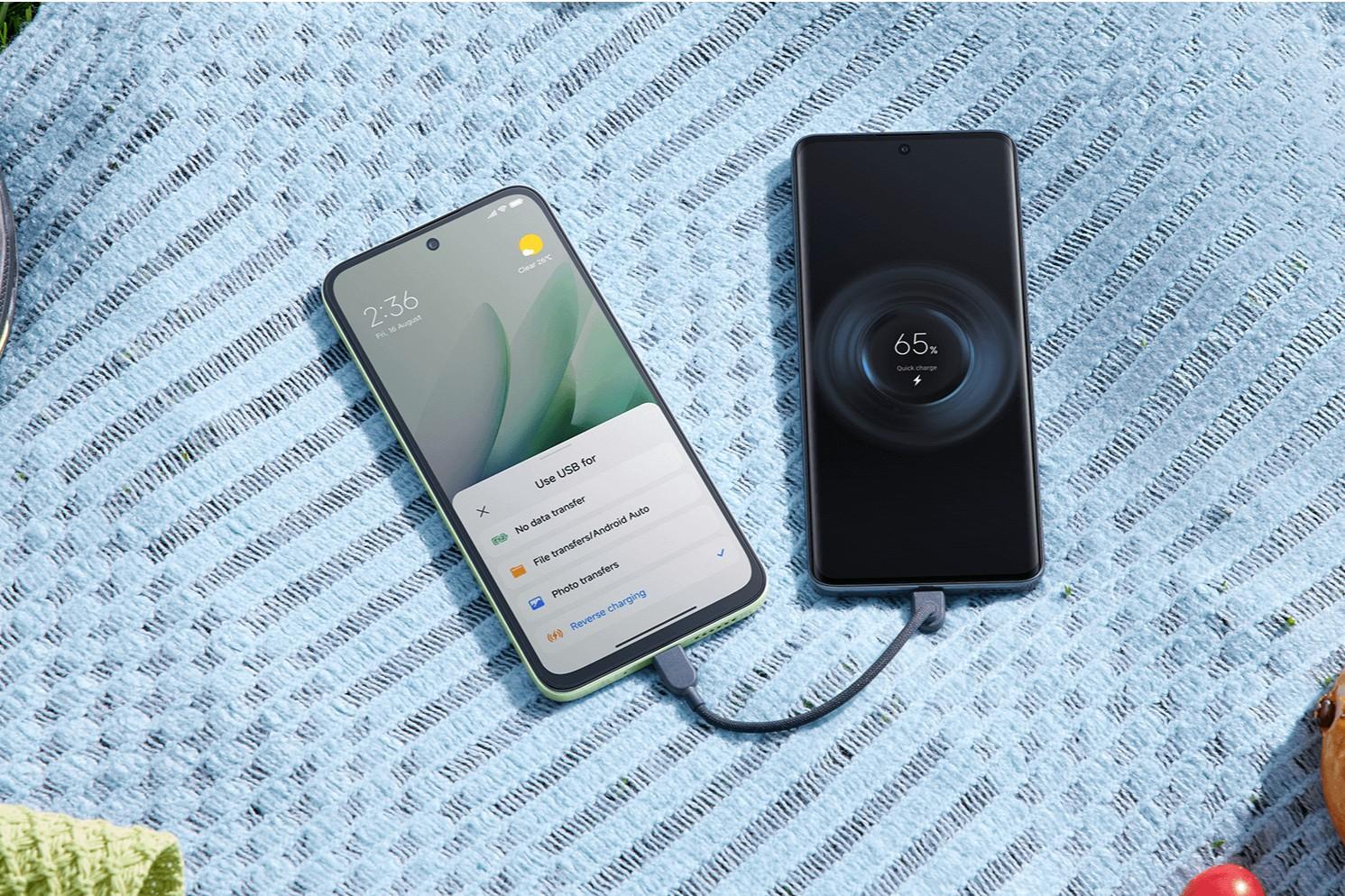 Redmi 15支援18W反向充電。