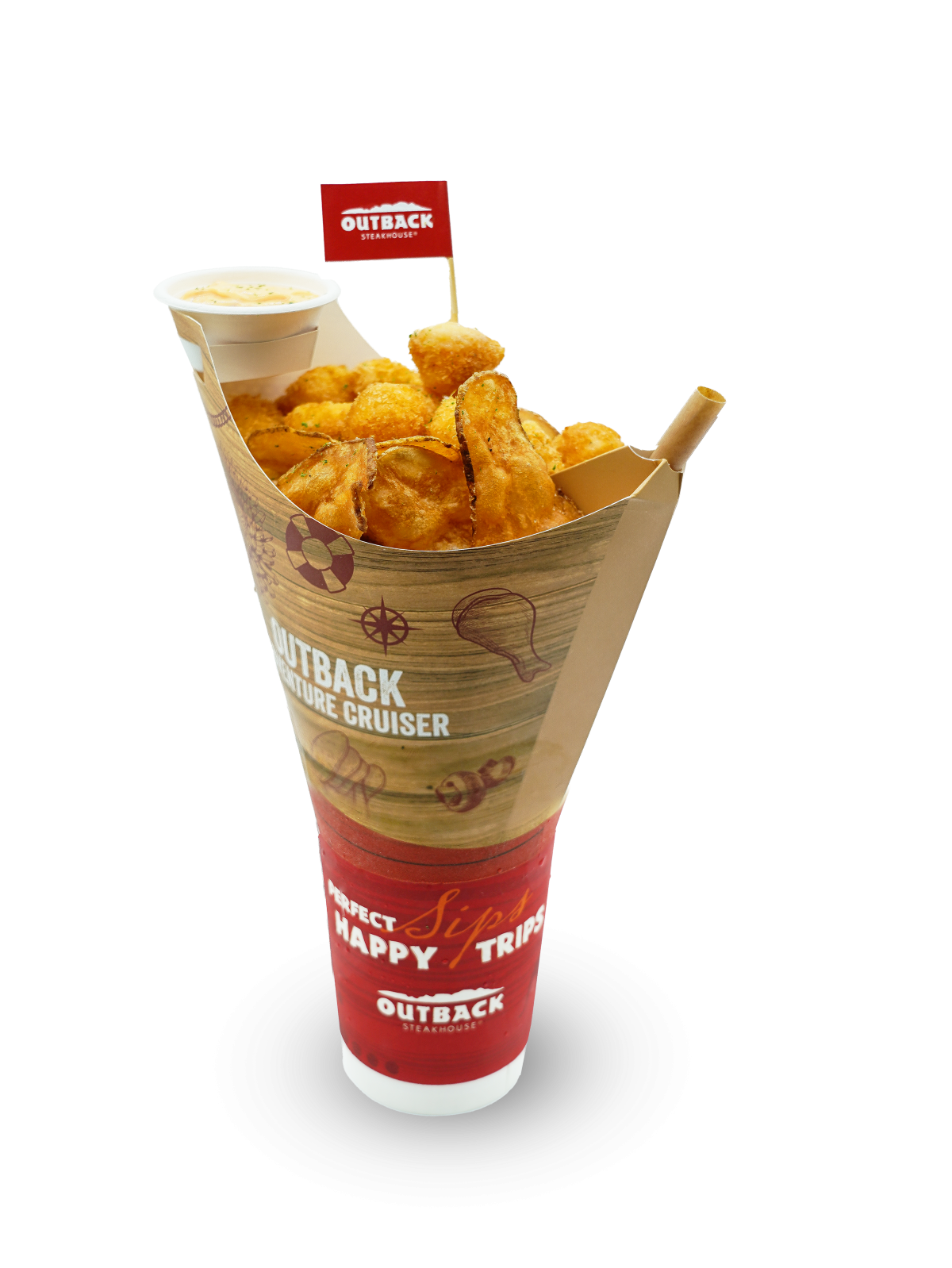 炸帶子配辣味蛋黃醬併薯片+沙冰$78