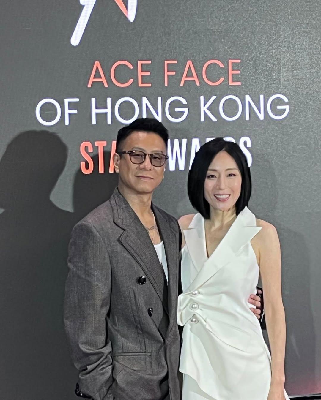 朱栢康和谷視琳出席《ACE FACE OF HONG KONG STAR AWARDS韓國最耀眼香港之星頒獎典禮》。