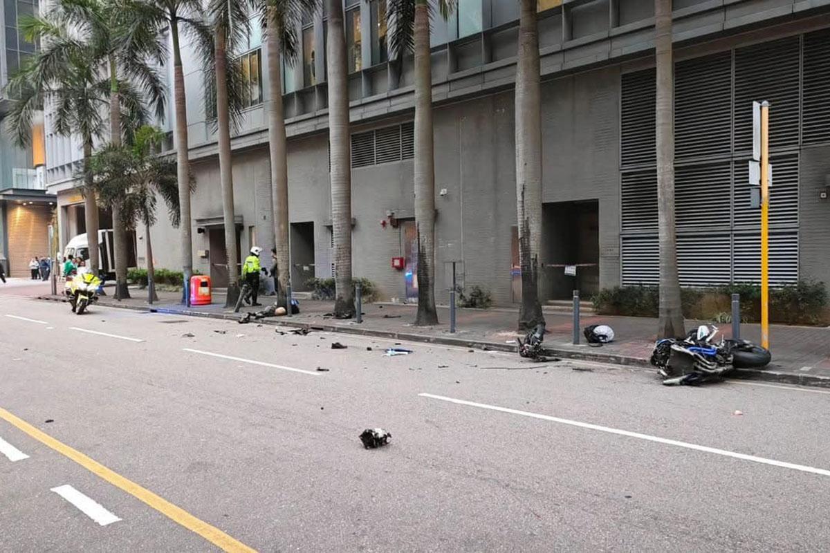 九龍灣今年1月初發生鐵騎士致命車禍。(網上圖片)