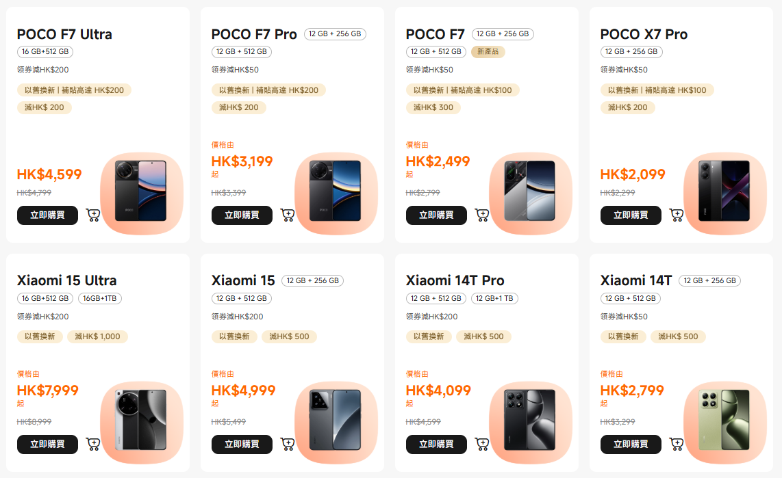 小米補貼多款手機減價,Xiaomi 15 Ultra相當抵買。