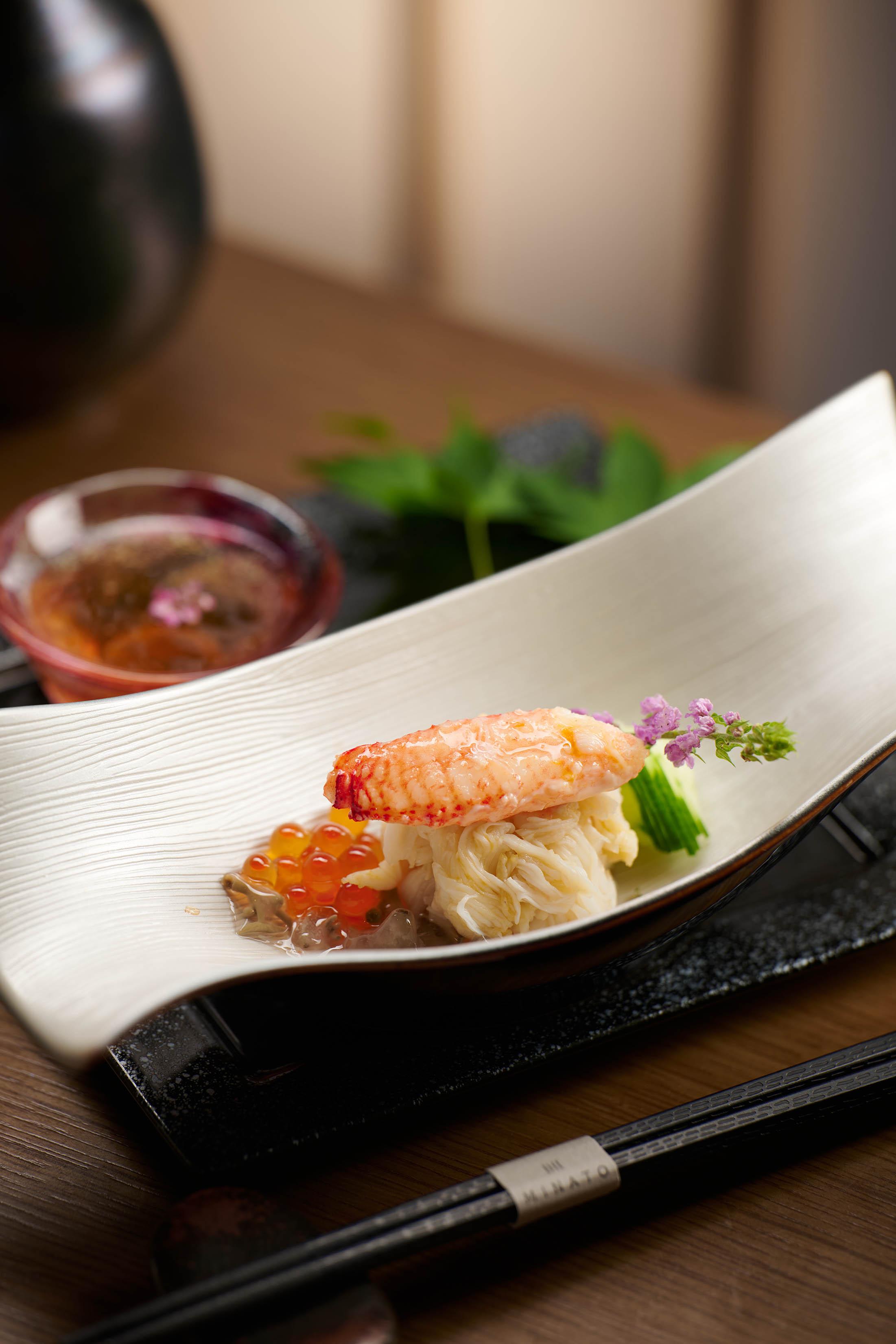 前菜「毛蟹、無花果」