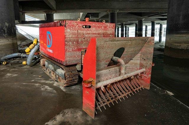 渠務署最近引入的河道清淤機械人「深水清」。(圖片來源:渠務署)