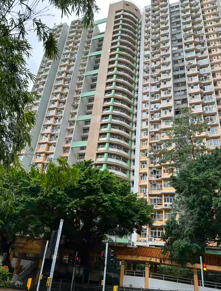 女網民分享獲派黃大仙下二邨龍泰樓的4人公屋單位,雖然讚地理位置不錯,不過卻因被派到一樓及窗外對住垃圾房,決定放棄,寧願等三派。(小紅書)