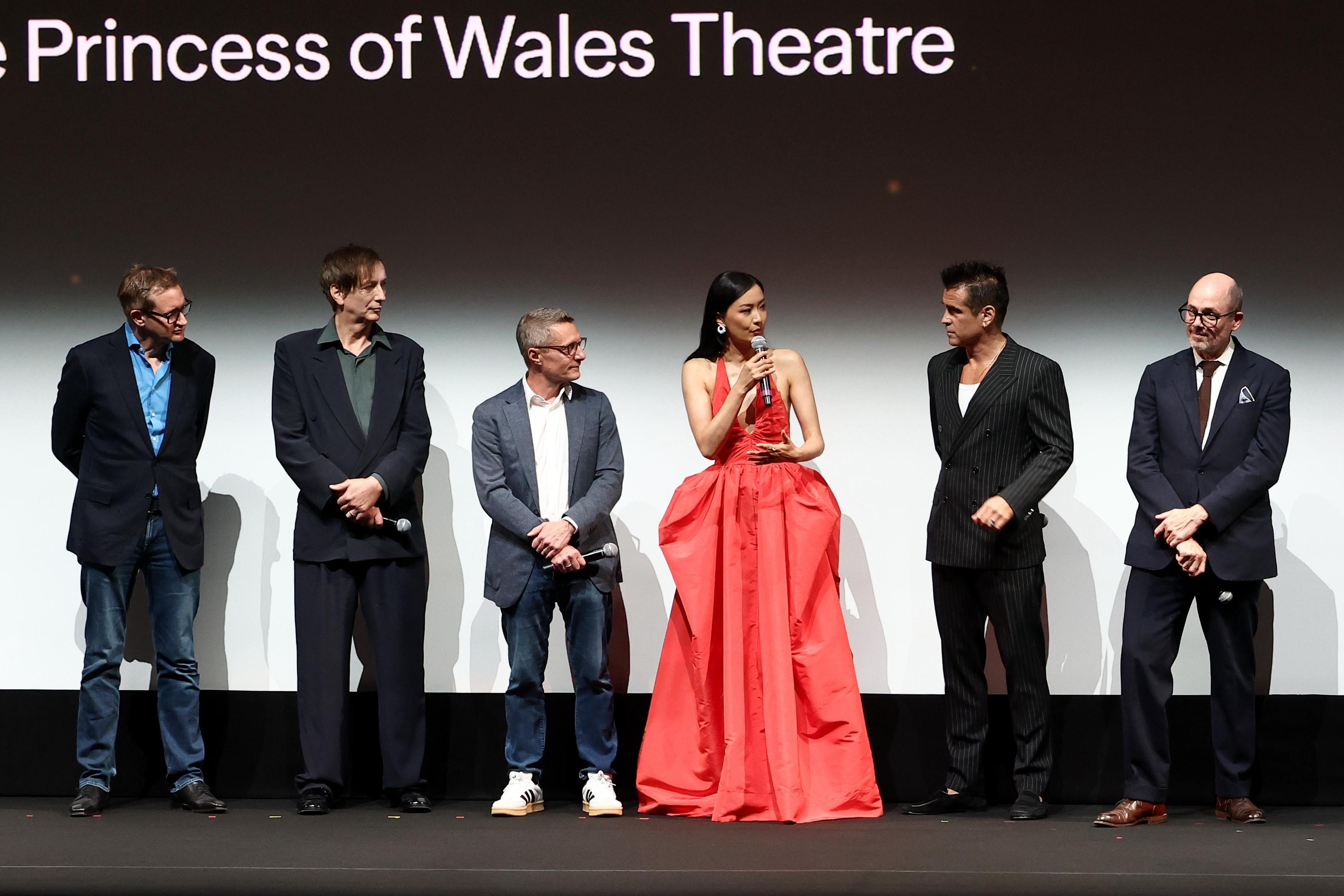 (左起)監製Mike Goodridge丶電影配樂Volker Bertelmann丶編劇Rowan Joffe丶演員陳法拉丶演員Colin Farrell丶導演Edward Berger