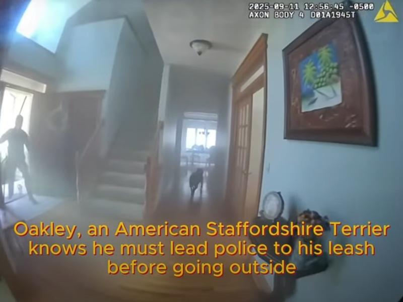 Oakley未有愴惶亂竄或立即跑出大門。(FB)