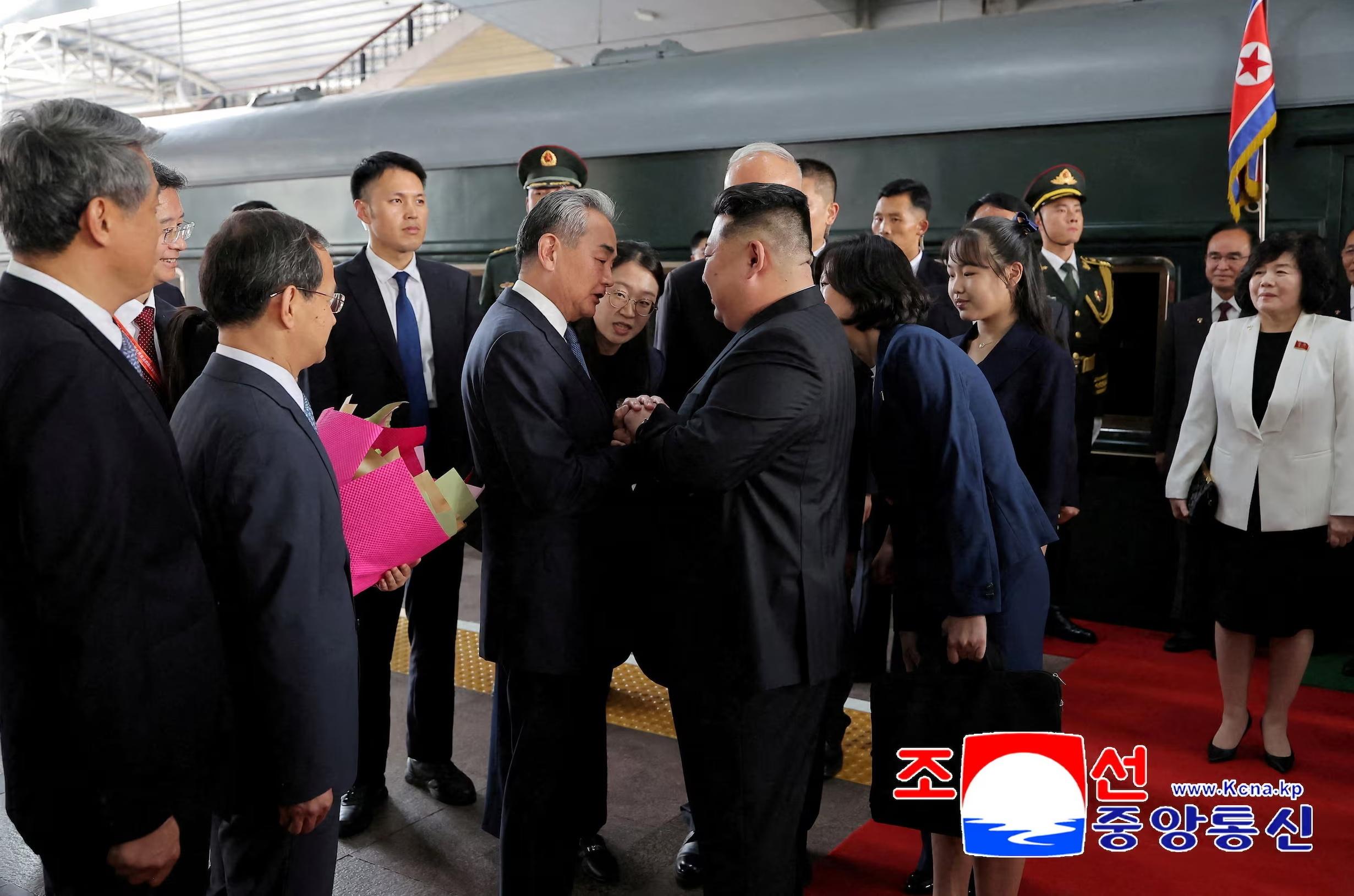 金主愛首次隨同金正恩訪華。(朝中社)