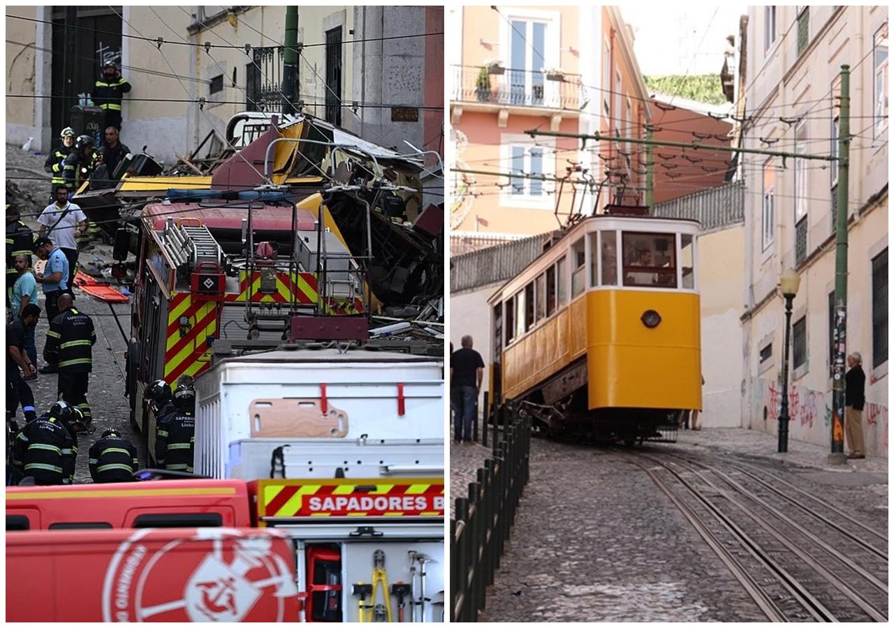 里斯本百年古蹟纜車出軌撞毀,至少15死18人傷。(X)