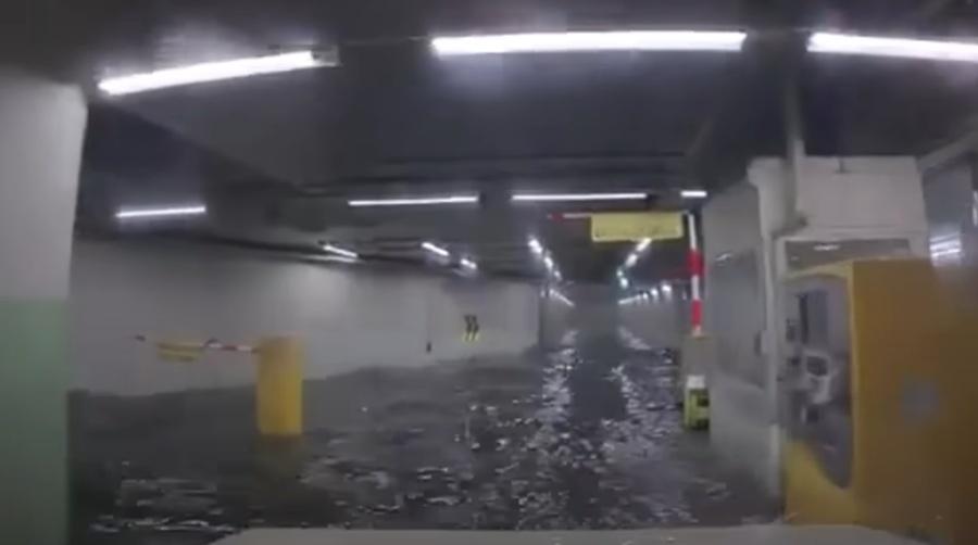 慶幸該男子駕駛的是底盤較高的SUV。(YouTube)