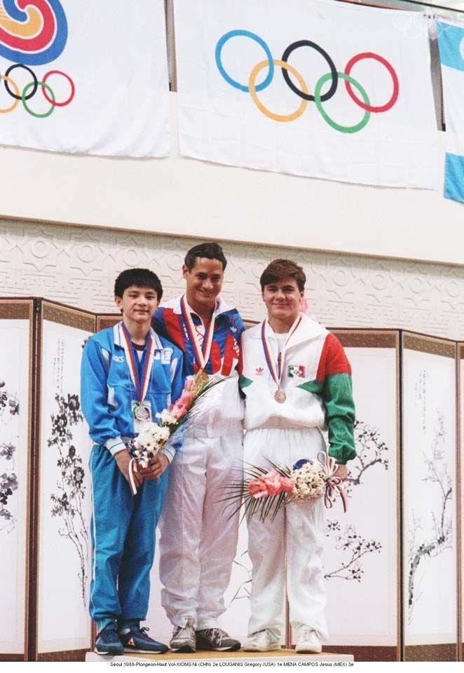 1988年,盧根尼斯在10米高台擊敗中國選手熊倪奪金。(網上圖片)