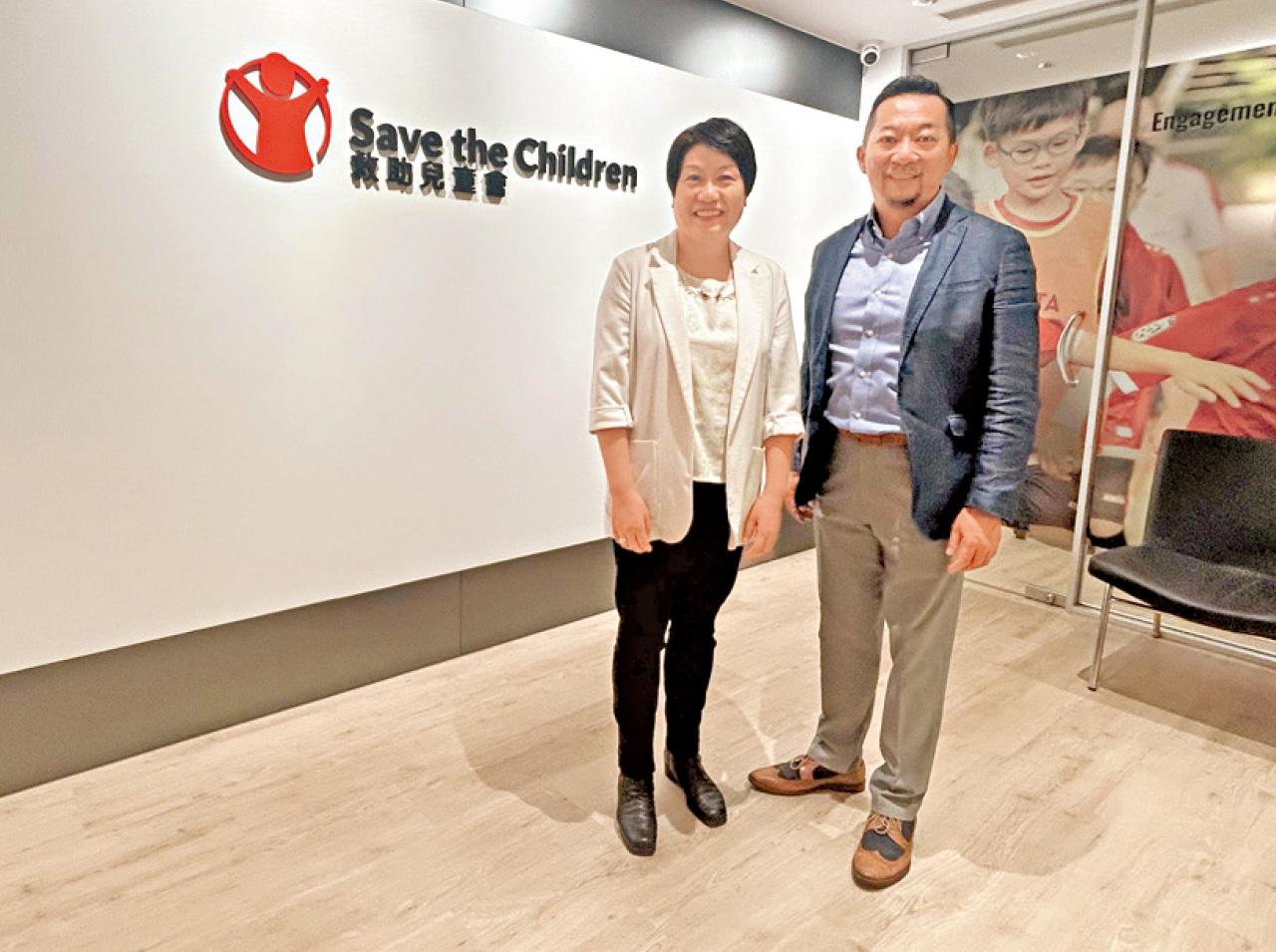 香港救助兒童會總幹事曾迦慧 天主教慈幼會伍少梅中學校長李建文