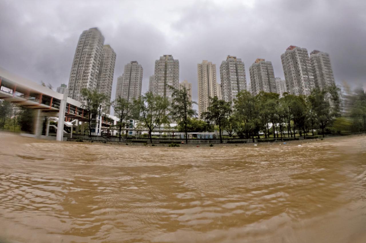 颱風樺加沙 林村河
