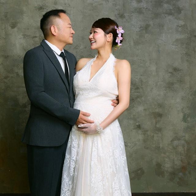 程美段奉子成婚,公開老公容貌。