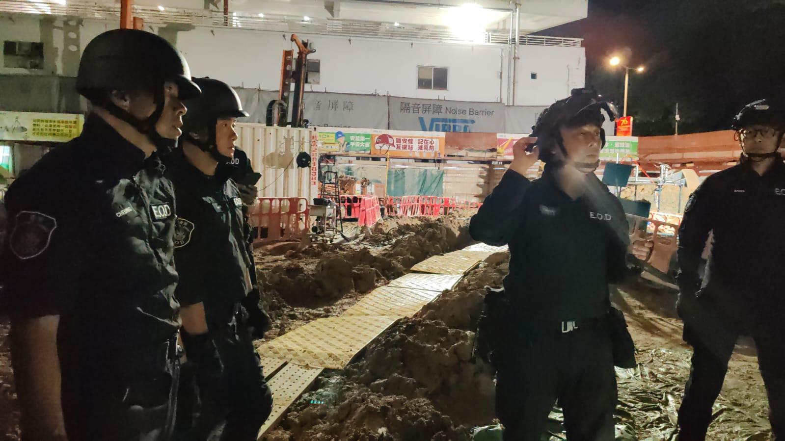 鰂魚涌濱海街16至22號地盤發現第二次世界大戰時的空投炸彈