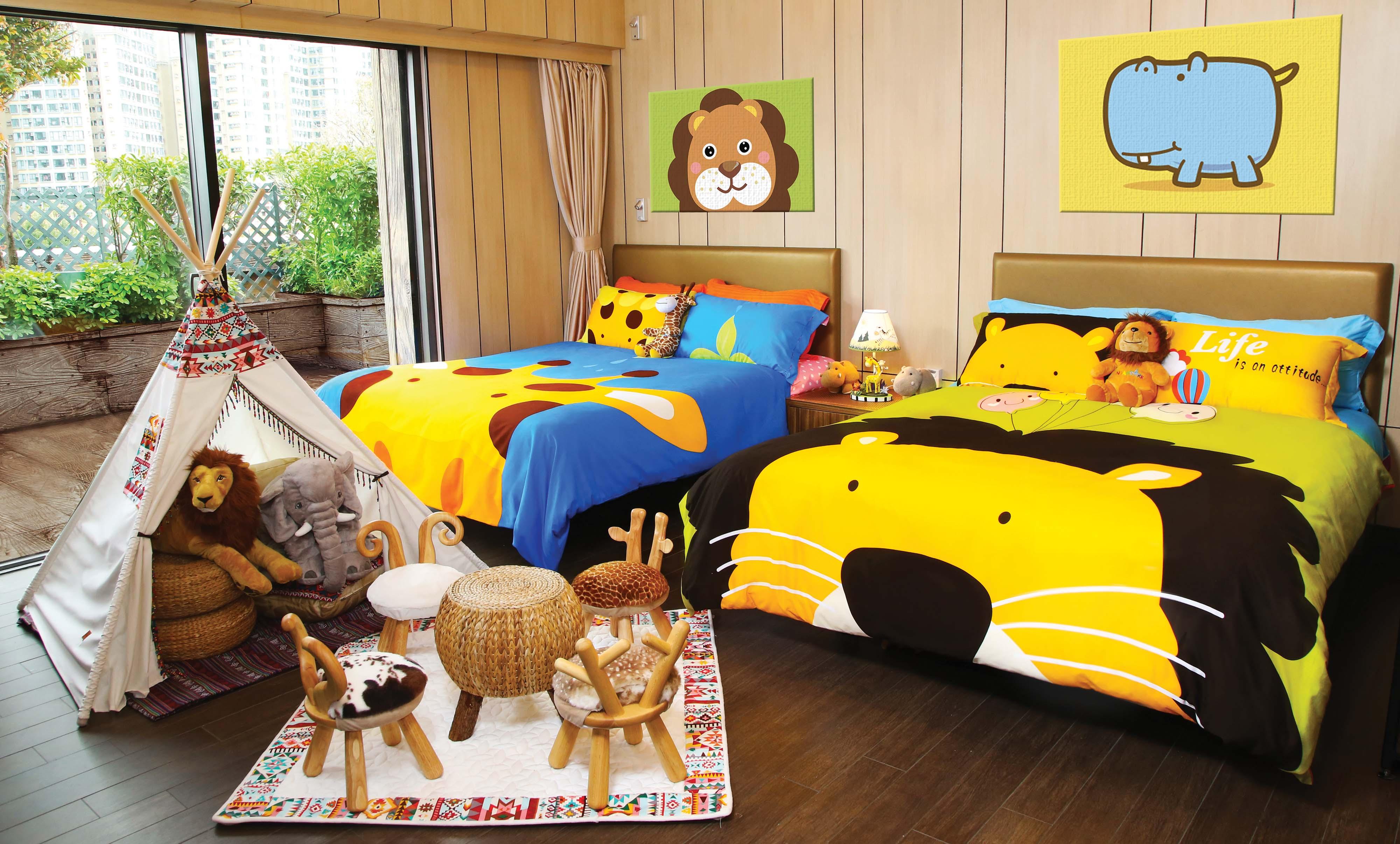 挪亞方舟度假酒店「叢林動物派對」主題客房
