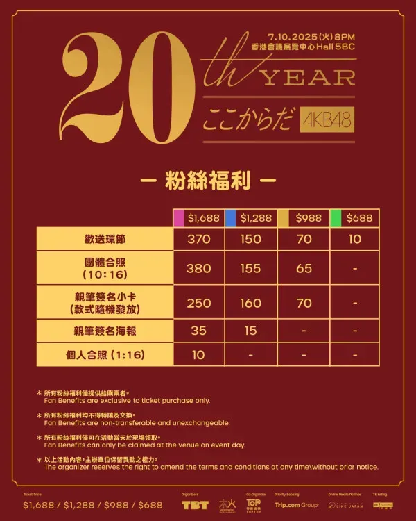 AKB48香港演唱會2025粉絲福利