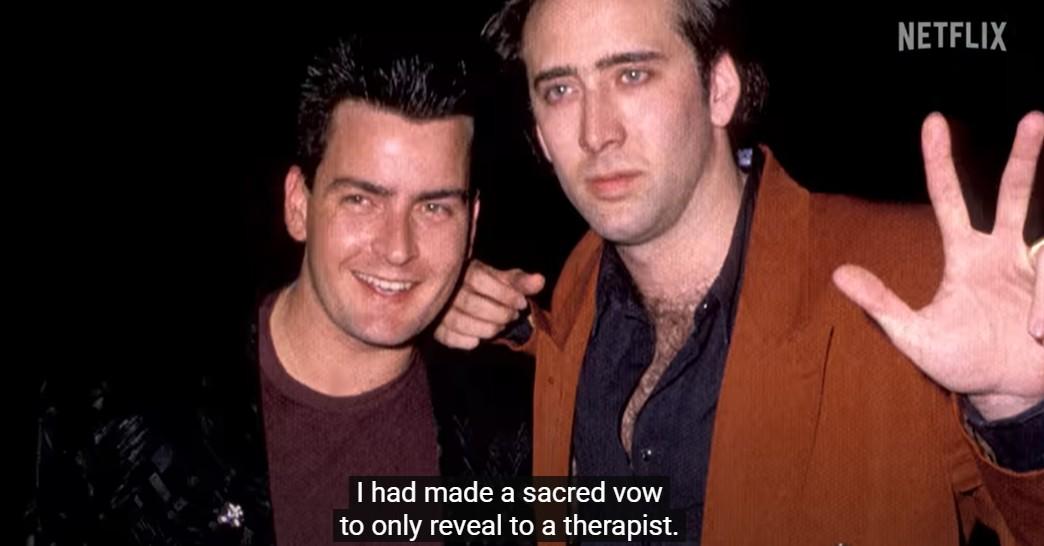 節目中介紹查理辛年輕時的老友,包括奧斯卡影帝尼古拉斯基治。