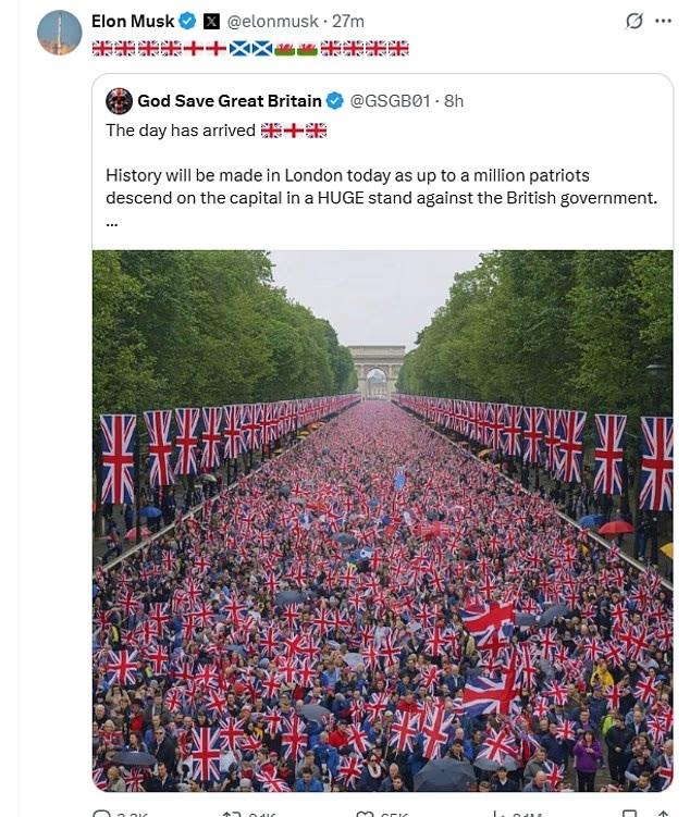 倫敦反移民集會出乎預料達15萬人參與 發起人是誰?