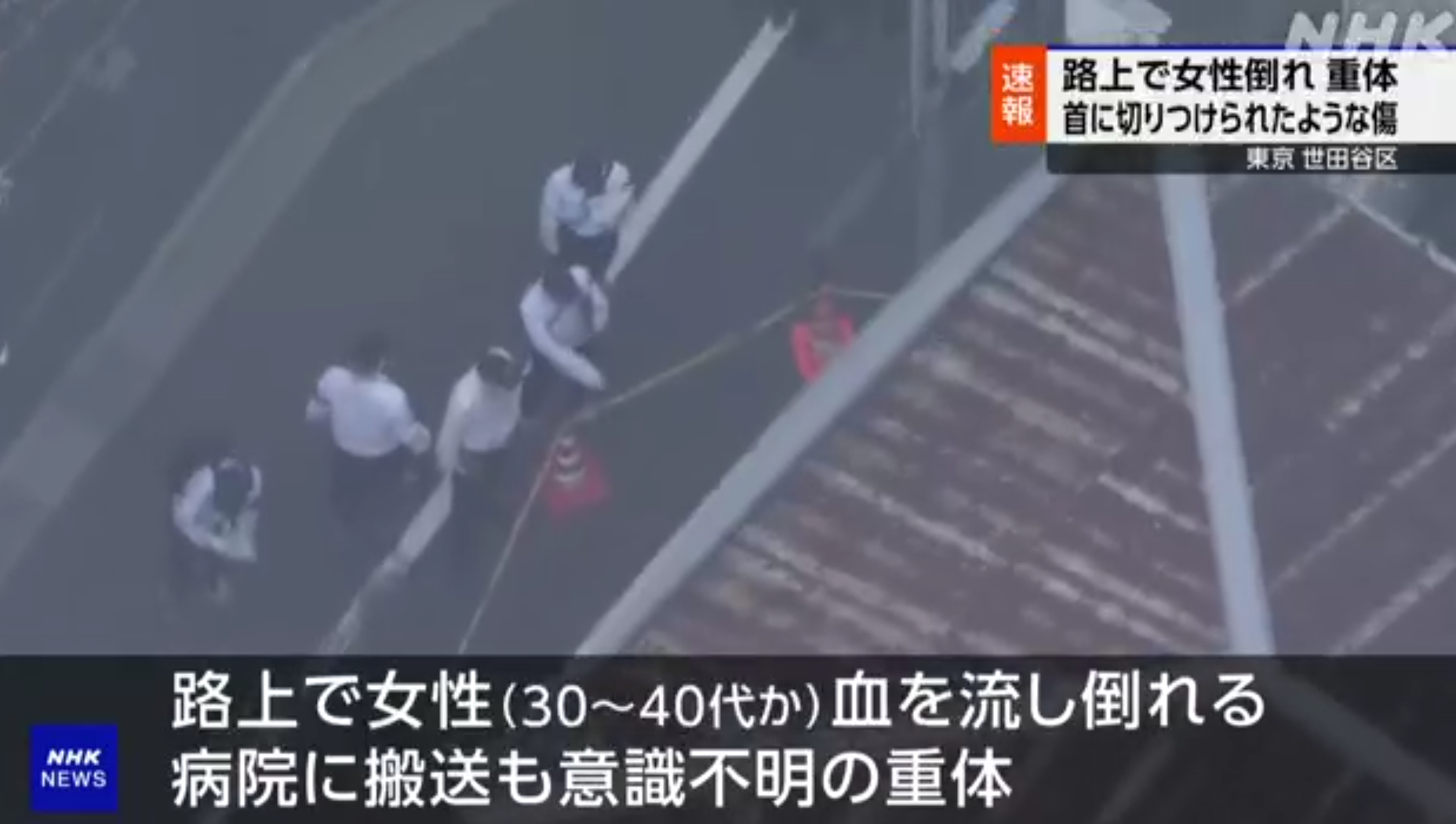 南韓女子東京街頭遭割頸身亡 兇徒逃去